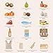 Lehoo Castle Wooden Play Food Sets for Kids Kitchen, Food Toys for Toddlers 3+ Year Old, Pretend Food Play Kitchen Accessories, Cutting Fruits Vegetables Toys, Gift for Boys Girls