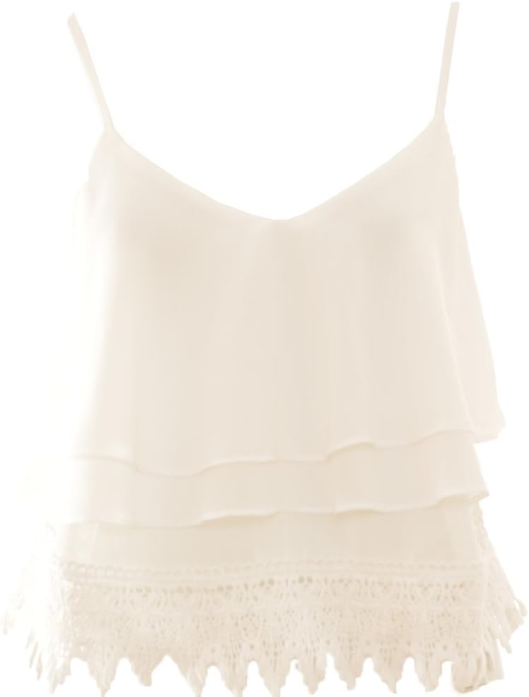 Glamorous Women's Crop Embroidered Hem Top