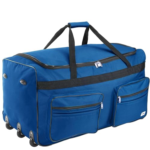 MONZANA&reg; Reisetasche mit Rollen 160L Trolley Funktion Teleskopgriff 85x43x44cm Standf&uuml;&szlig;e Gro&szlig; XXL Weichgep&auml;ck Reisegep&auml;ck Gep&auml;cktasche Duffle Bag