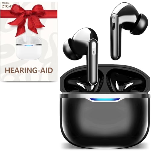 Ruord OTC Hearing Aids,Suitable for Seniors and Adults,Feature Noise-Cancelling,Volume Control,and Rechargeable Functions.Comfortably Designed with a Portable Charging case-A Gift for Seniors