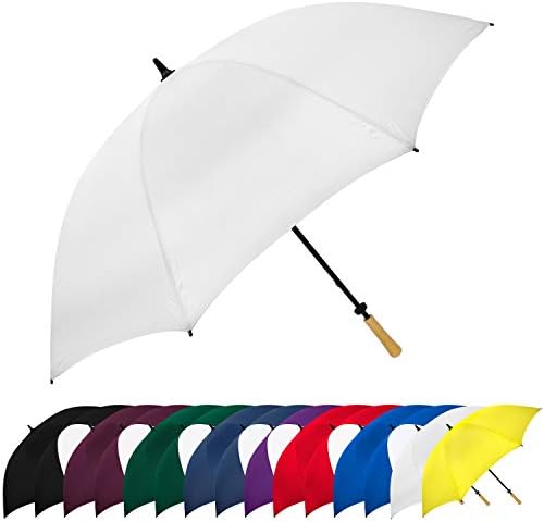 StrombergBrand Hole In One Golf Umbrella White Large Golf Umbrella For Men And Women, Golf Umbrellas For Rain - 2 Person Umbrella Windproof, Golf Umbrella With Compact Closed Design