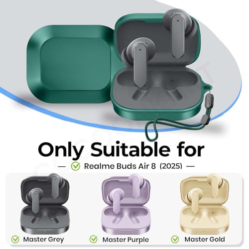 Image of Silicone Case Cover Compatible for Realme Buds Air 8 (2026) (Green)