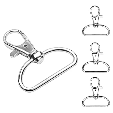CooBigo 30pcs Metal Swivel Clasps Lanyard Snap Hook Lobster Claw Clasp Jewelry Findings Swivel Trigger Snap Hooks (Webbing Size:1-1/4"(32mm))#FLQ059-E Cover