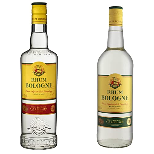 Rhum Bologne - Rhum Agricole Blanc de la Guadeloupe - Pur jus de canne - 55% - (1 x 0.7L) & Rhum Agricole Blanc de la Guadeloupe - Pur jus de canne - 50% - (1 x 1L) Cover