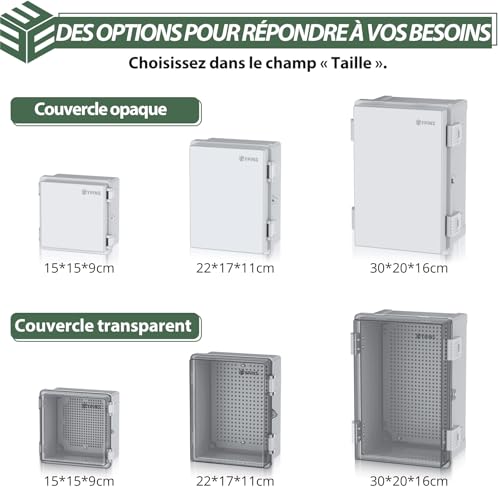 Boîte électrique étanche IP67 boîtier plastique ABS résistant aux intempéries - 7