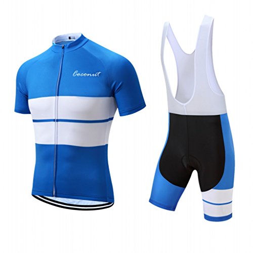 Men's Cycling Jersey Set Road Bike Jersye Short Sleeves Cycling Kits + Bib