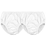 i play. Baby Reusable Absorbent Swim Diaper, White, 12 Months (Pack of 2)
