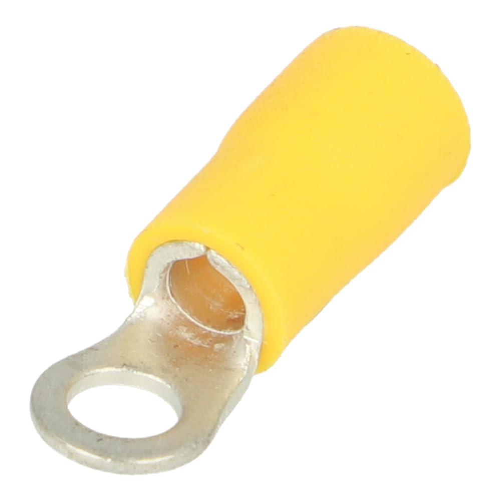 YR43. | YR43 | TT PRE-Insulated TERMINALS Yellow Ring 4MM?-6MM? Cable 4.3MM Hole (Bag of 100)