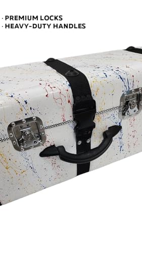Image of MIRAJ Musical Tabla Fiberglass Case 3 Set (White Splash)