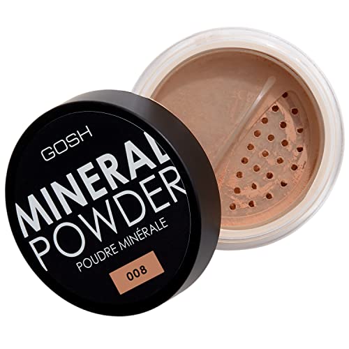 GOSH Mineral Powder, vegan I loses Fixierpuder mit Mineralien für alle Hauttypen I mattierend & langanhaltend für einen makellosen Teint I kein Maskeneffekt I mittel- bis hochdeckend I 008 Tan GOSH Mineral Powder, vegan I loses Fixierpuder mit Mineralien für alle Hauttypen I mattierend & langanhaltend für einen makellosen Teint I kein Maskeneffekt I mittel- bis hochdeckend I 008 Tan