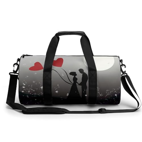 Sac de voyage 45x23x23cm avec motif Couple en Papier Découpé grand volume de rangement