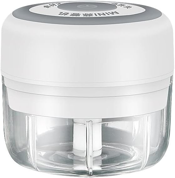 Electric Mini Garlic Chopper, Food Chopper, Vegetable, Salad, Lettuce, Onion, Chili Crusher, Tomato Dicer Chopper Cutter & Ginger Meat Mincer for Kitchen, Portable USB Chopper (100ML)