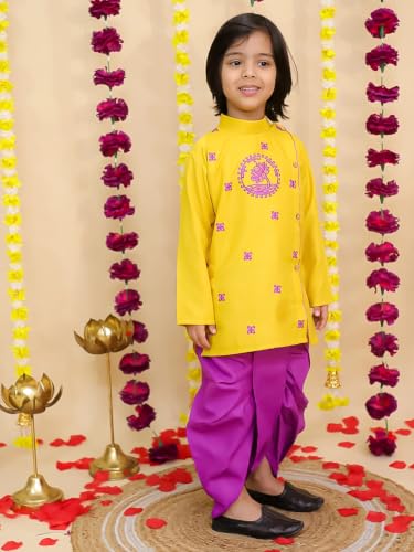 Image of BownBee Kids Ethnic Wear Dhoti Kurta Set | Traditional Festive Clothing for Children | Indian Wedding & Celebration Wear | Comfortable Fit
