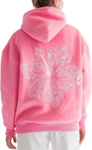 BOELIKAYS Graphic Hoodies Women Y2k Oversized Sweatshirt Long Sleeve Pullover Sweater Cute Hooded Preppy Top Aesthetic Shirts Z/S