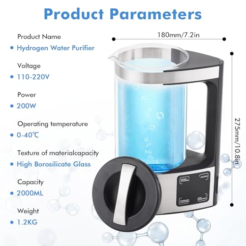"Meticuloso Upgraded Hydrogen Water Generator with SPE and PEM Technology up to 1800 PPB,Hydrogen Rich Water Machine Unlimite Water Quality" - Image 5