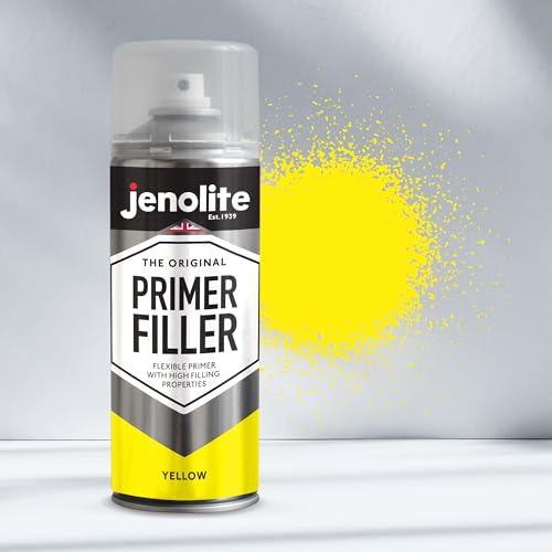 JENOLITE- Filler Grundierung Sprühlack. Schnell trocknende Acrylfarbe. Farbe: Gelb. Inhalt: 1 Spraydose 400ml