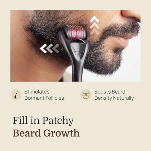 Image of ForMen Derma Roller 0.5mm for Hair & Beard Care | 540 Stainless Steel Needles for Regrowth | Supports Scalp Activation, Repair Damage, Hair Thickness & Beard Grooming