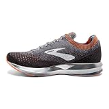 Brooks Mens Levitate 2 Running Shoe - Grey/Black/Orange - D - 11.0