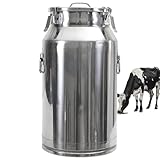 Cubo de acero inoxidable 304 para leche, vino, aceite, arroz, agua, transporte de cerveza y almacenamiento de líquidos, capacidad de 64 litros