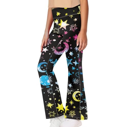 Image of Girls Flare Leggings 5-14T Cute Bell Bottoms for Girl Yoga Pants for Gym