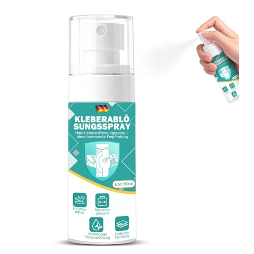 Spray dissolvant d’adhésif 60 ml,Anti-Adhesif, Sparadrap Dissolvant Colle, Pansement Spray Convient pour Enlever La Colle Collante Telle Que Le Plâtre, Les...
