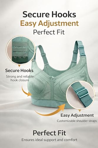 Image of Women Cotton Full Coverage Bra Combo Pack of 3 | Non-Wired Non-Padded | Adjustable Straps | 3 Hook 3 Row Closure | Size 30-44