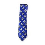 Blue & Gold Square & Compass Masonic Neck Tie