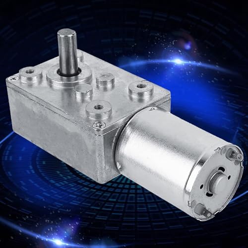 Fafeicy Getriebemotor DC 12V Schneckengetriebemotor mit Drehmoment CW/CCW Drehzahlminderungsmotor Wendbarer Elektromotor (20RPM)