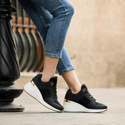 Image of Cestfini Wedge Sneakers for Women - Wedge Tennis Shoes Non-Slip Women Fashion Sneakers