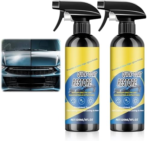KOSIMI 2PCS Nano Quick Coat Restore Coating Spray, Advanced Automobile Quick-Acting Coating Agent, Quick Effect CoatingAgent Spray with Dust Proof