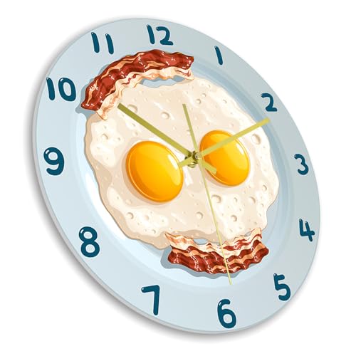 Reloj de Pared Huevos Fritos - Silencioso, Analógico miniatura 5