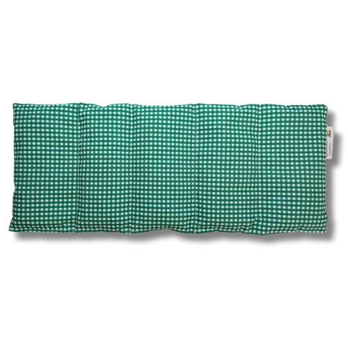 Franzis Nähstube I Dinkelkissen I 50x20cm I kariert grün I 100% Baumwolle I Körnerkissen I Schmerzlinderung I Wärmekissen für Mikrowelle I...
