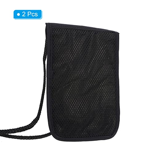 Image of PATIKIL Neck Wallet, 2 Pack Passport Holder RFID Waterproof Travel Wallet Neck Pouch with Adjustable Strap for Women & Men, Black