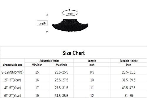 Baby Girls Tutu Skirt Princess Fluffy Soft Chiffon Ballet Birthday Party Pettiskirt Black S
