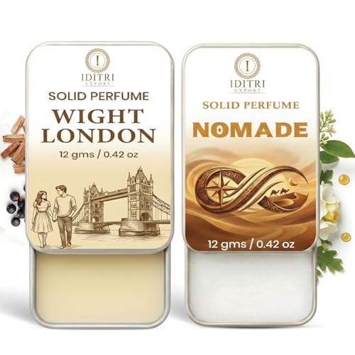 Image of Solid Perfume |wight london&Nomade Alcohol Free Wax Perfume Balm, Long Lasting | Pocket Tin 12g, Pack Of 2| Non Greasy Smooth Glide, Travel Friendly Unisex Gifts He Or Her