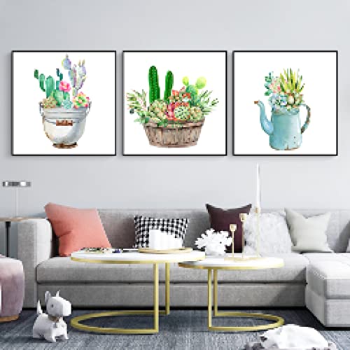 Affiches de cactus abstrait pour créer une ambiance zen dans votre salon moderne