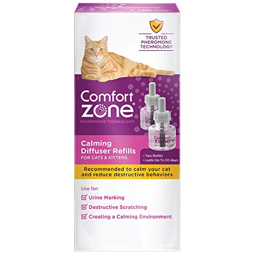 Comfort Zone Cat Calming Diffuser Refill, 48 ml-2 Pack, 60 Day Use