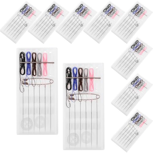 Opiniones y reviews de Juegos y kits de costura al mejor precio. 44 NUSITOU Juego de Caja de Costura Portátil para Viajes 10 Piezas Mini Kit de Herramientas de Costura Agujas y Hilos Multicolores para Reparaciones de Emergencia