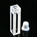Micro Fluorescence Quartz Cuvette, PTFE Stopper Type, 10 mm Light Path, 1.4 ml Volume, Light Width 4mm, 4 Transparent Windows