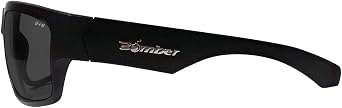 BOMBER Polarized Safety Sunglasses for Men, Matte Black with Smoke Polarized Lens, ANSI Z87+ safety standards, Non-Slip Foam Lining for Comfort - TR111