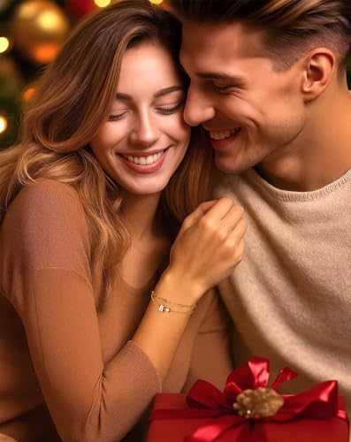 Initial Bracelet for Women, 925 Sterling Silver 14K Gold Plated Dainty Layered Stackable Paperclip Letter Bracelets, Trendy Jewelry Christmas Birthday Gifts for Wife Mom Girlfriend Sister Daughter3