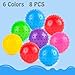 LOVEINUSA 8PCS Bounce Balls, Knobby Balls with Pump 7inch Sensory Balls Spiky Massage Balls for Kids Party Favors
