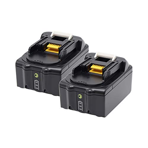 Abakoo 2 Pack 5.0Ah BL1850B Lithium Battery Replacement for 18V Battery with LED Indicator Cordless Power Tools BL1860 BL1830 BL1840 BL1850 BL1820b BL1830b BL1840b BL1850b BL1860b LXT-400