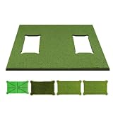 LOVIVER Austauschbar Abschlagmatte | Golf-Abschlagmatte mit Kunstrasen, strapazierfähig, Golf-Übungsmatte, für Garten, Heimbereich, Golfsimulator, Golfer, 10MM