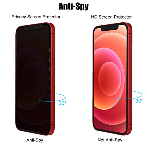 UZWZW 3 Pack Lens & Privacy Screen Protector for iPhone 12 (6.1") - image 3
