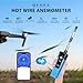 Hot Wire Anemometer Handheld with Bluetooth APP, Telescopic Probe, Air Flow CFM Meter Measures Weed Speed 1-89.5 mph, Low Flow Velocity, Temp, Thermal Anemometer for HVAC, Ducts, Ventilation Systems