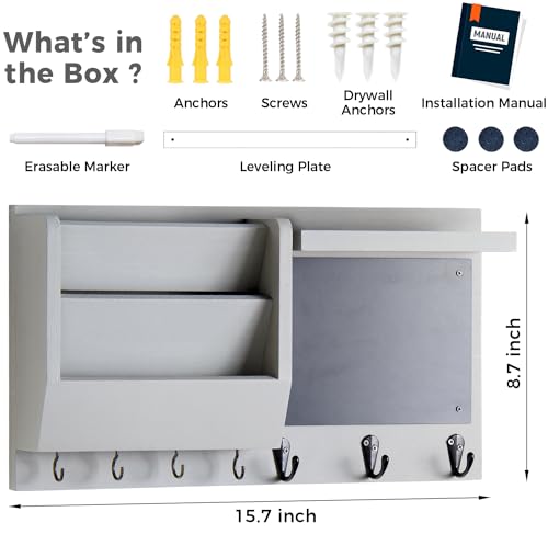 Key-Holder-for-Wall-Mail-Holder-Organizer-Wall-Mount-with-Shelf-Hanging-Key-Rack-Hanger-with-Hooks-Decorative-for-Home-Letter-Dog-Leash-Entryway-Living-Room-Decor