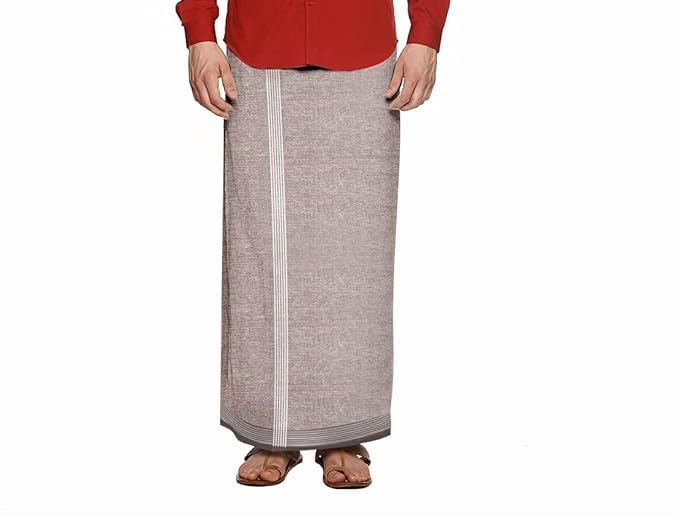 Image of Men's Cotton Lungi | Traditional Indian Wear | Soft & Breathable Checked Lungis for Daily Comfort, Home Wear & Casual Use | Free Size Wrap