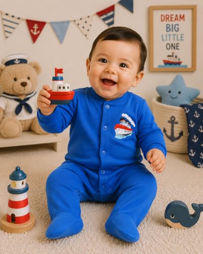 Image of EIO 100% Cotton Rompers Sleepsuits Jumpsuit Night Suits for Infants Newborn Baby Boys & Girls