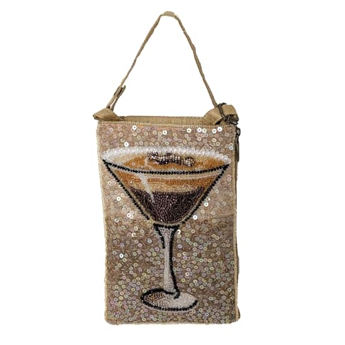 Bamboo Trading Company Cocktails Anyone Club Bag Beaded Phone Crossbody